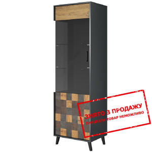 Вітрина Cama Soul 1D 1-дверна Антрацит декор...