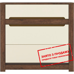 Комод Еріка KOM3S Гербор з 3 шухлядами Дуб техас/світло-сірий софт тач