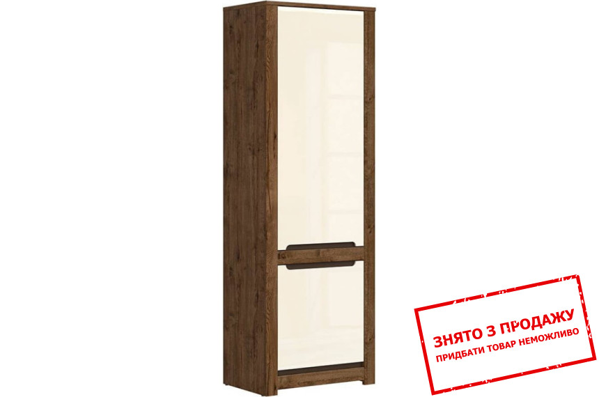 Пенал Еріка REG2D Гербор 2-дверний Дуб техас/світло-сірий софт тач