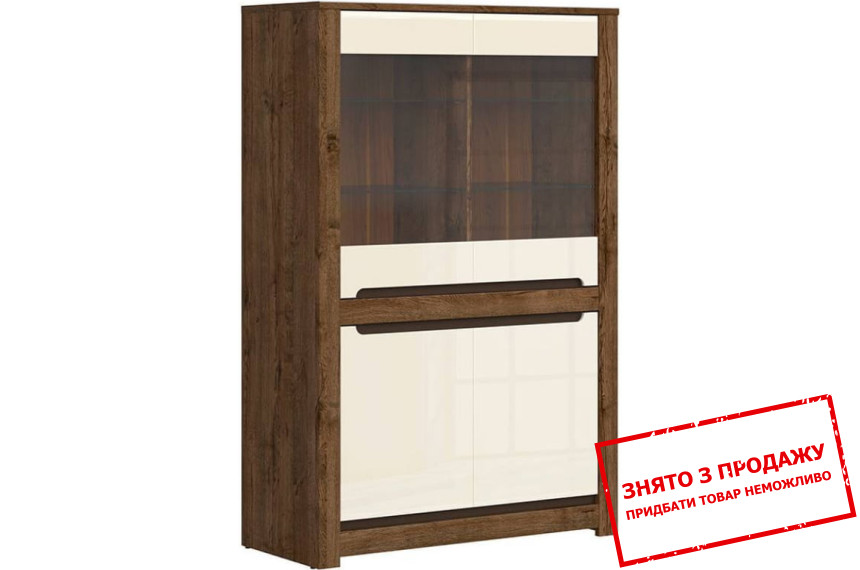 Вітрина Еріка REG2W2D Гербор 4-дверна Дуб техас/світло-сірий софт тач