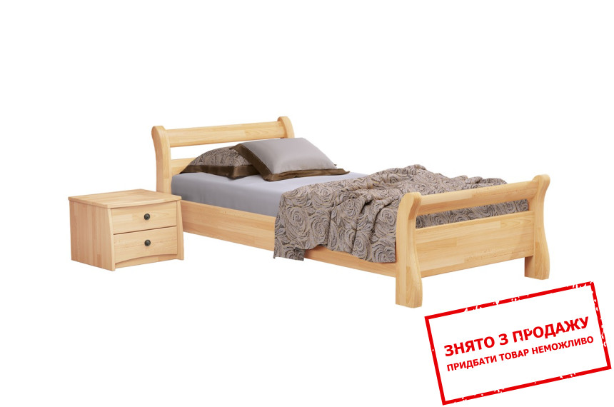 Ліжко дерев'яне (з ламелями) Естелла Діана 90x200 односпальне