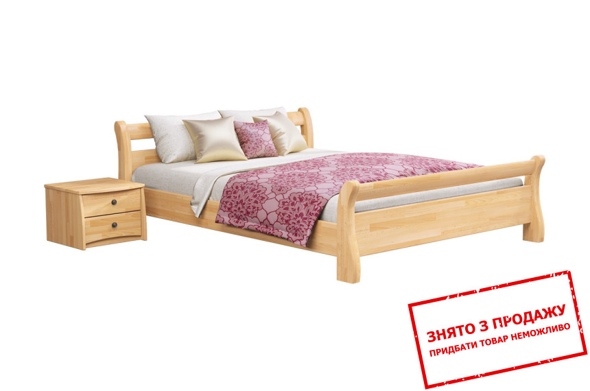 Ліжко дерев'яне (з ламелями) Естелла Діана 140х200 двоспальне