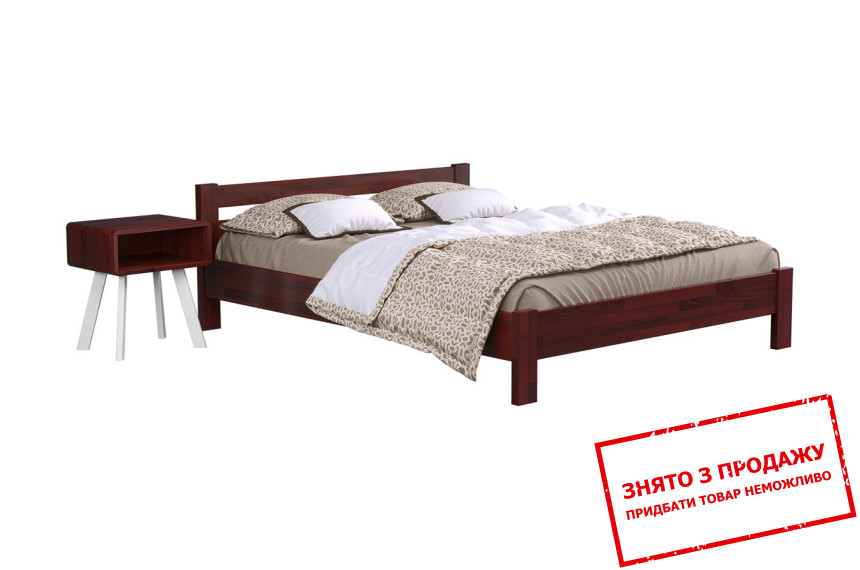 Ліжко дерев'яне (з ламелями) Естелла Рената 140х200 двоспальне