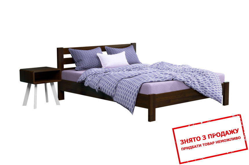 Ліжко дерев'яне (з ламелями) Естелла Рената люкс 140х200 двоспальне