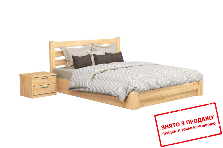 Ліжко дерев'яне (з ламелями) Естелла Селена 140х200 двоспальне