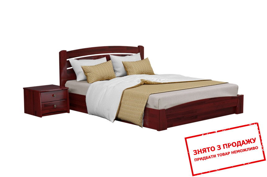 Ліжко дерев'яне (з ламелями) Естелла Селена Аурі 180х200 двоспальне