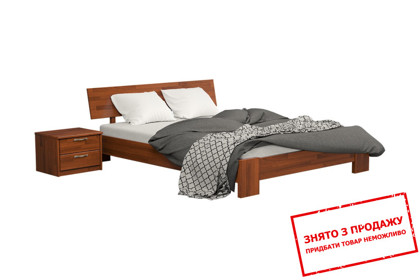 Ліжко дерев'яне (з ламелями) Естелла Титан 180х200 двоспальне