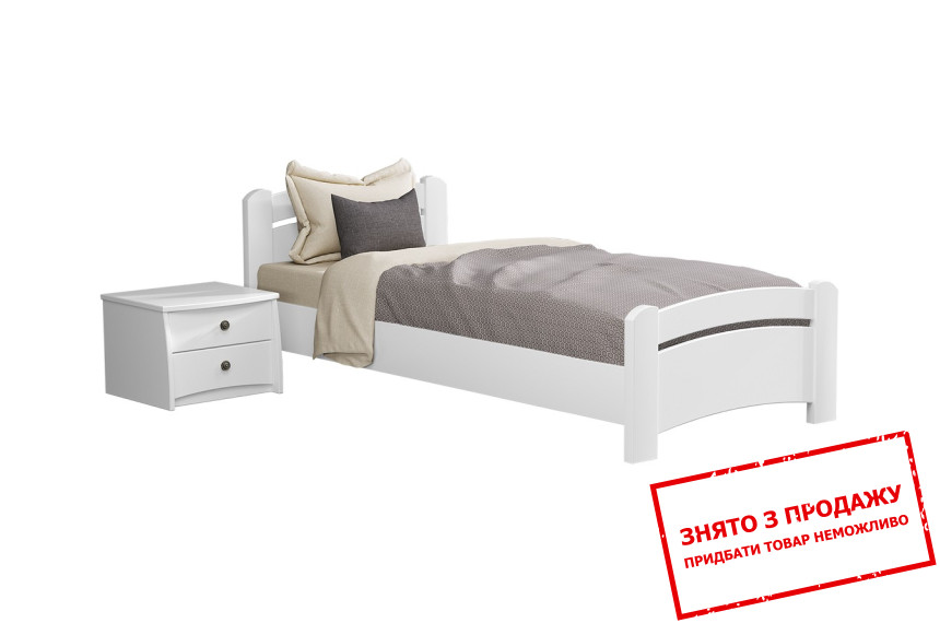 Ліжко дерев'яне (з ламелями) Естелла Венеція 90x200 односпальне