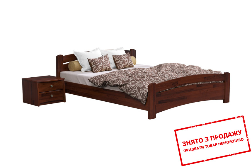 Ліжко дерев'яне (з ламелями) Естелла Венеція 140х200 двоспальне