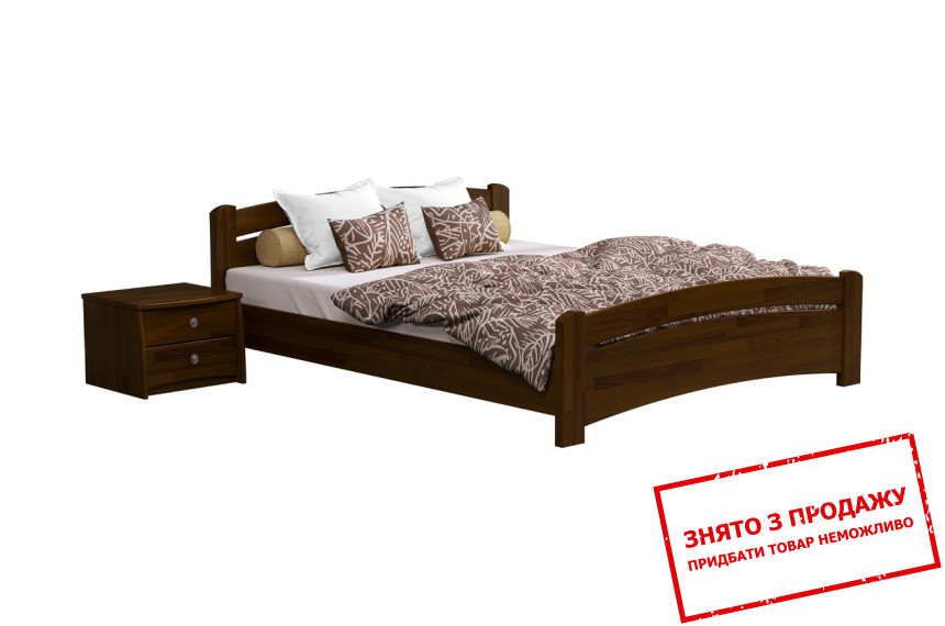 Ліжко дерев'яне (з ламелями) Естелла Венеція 160х200 двоспальне