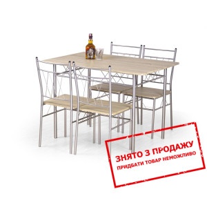 Столовий комплект Halmar (стіл + 4 стільця) FAUST...