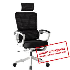 Крісло комп'ютерне S-305 Intarsio Чорний з підстав...