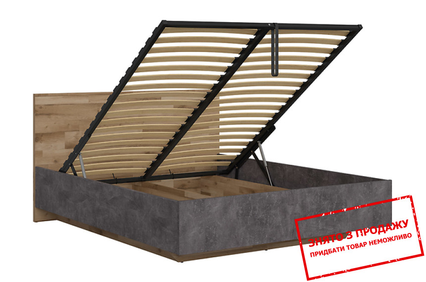 Ліжко (з підйомним механізмом) Arica LOZ/160 BRW Дуб сільва/бетон