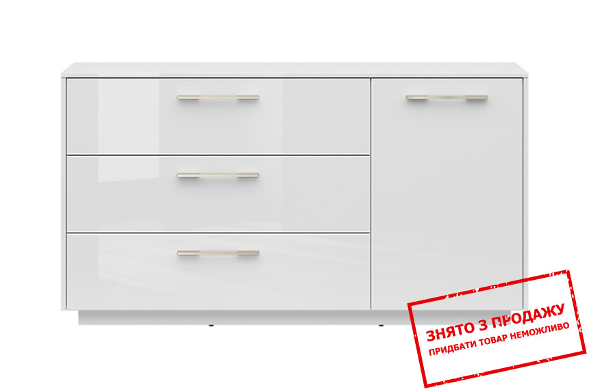Комод FL Smart KOM1D3S BLENDY BRW Білий глянець BRW