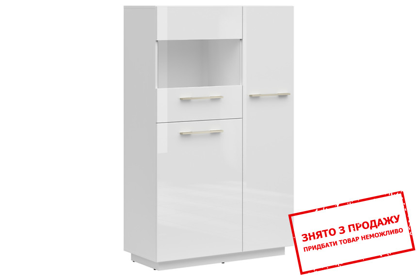 Вітрина FL Smart REG2D1W Білий альпійський/білий глянець BRW