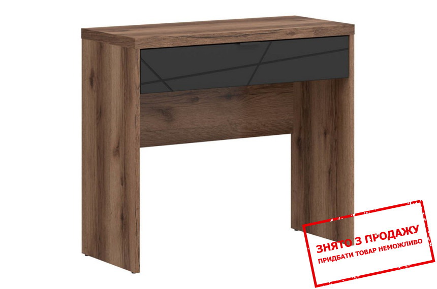 Стіл туалетний Forn TOL1S BRW з 1 шухлядою Дуб делано/чорний мат