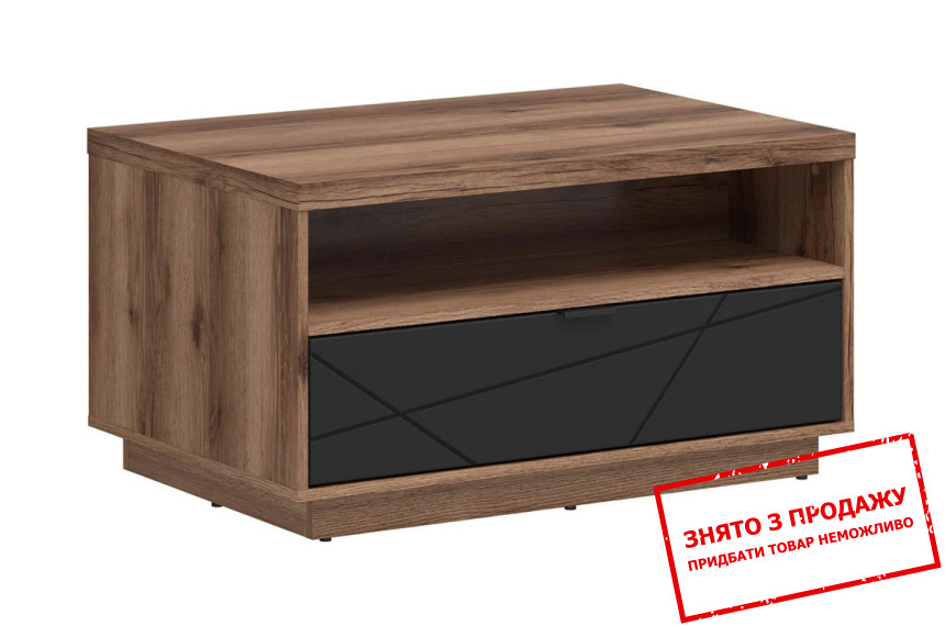 Стіл журнальний Forn LAW1S BRW Дуб делано/чорний мат