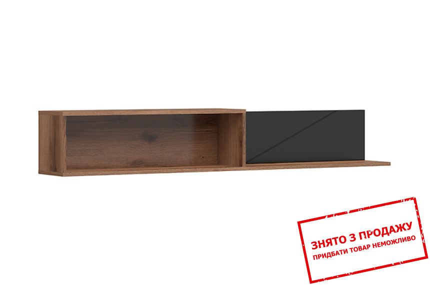 Полиця Forn POL/160 BRW Дуб делано/чорний мат