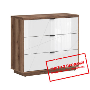 Комод Forn KOM3S BRW з 3 шухлядами Дуб делано/біли...