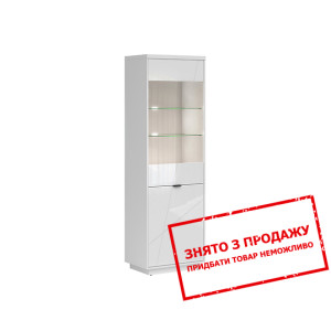 Вітрина Forn REG1D1W BRW 2-дверна Білий глянець...