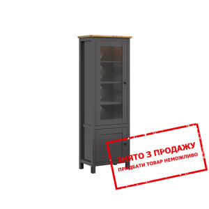 Вітрина Hesen REG1W1D/20/7 BRW 2-дверна з LED Граф...