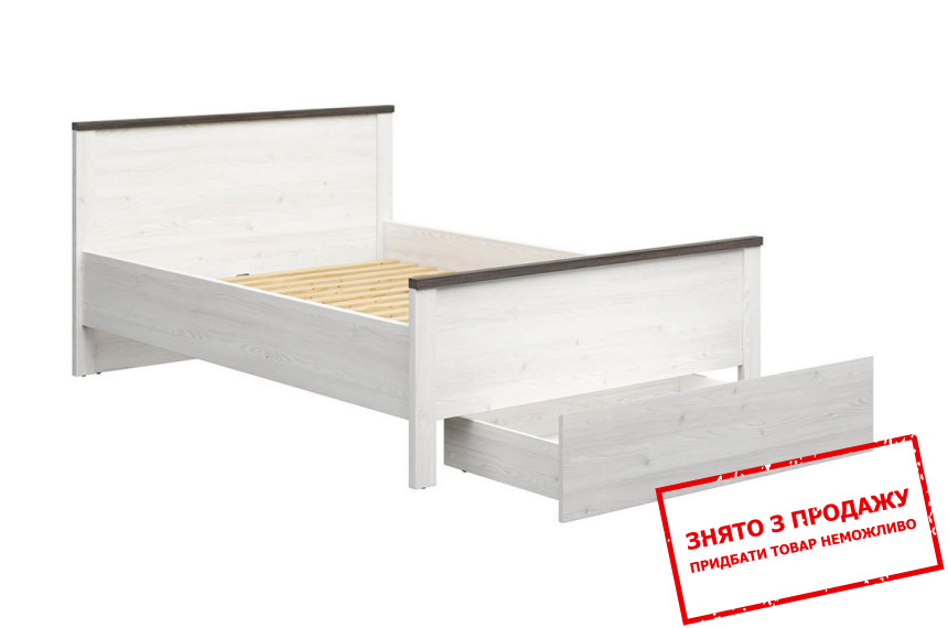 Ліжко (каркас) Hesen LOZ1S/140 BRW двоспальне з шухлядою Модрина сібіу світла/сосна ларіко