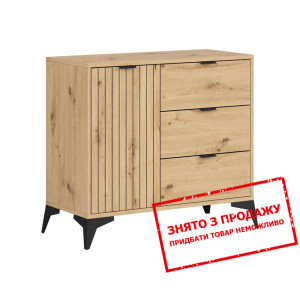 Комод Lamea KOM1D3S BRW 1-дверний з 3 шухлядами Ду...
