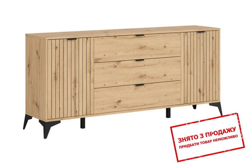 Комод Lamea KOM2D3S/180 BRW 2-дверний з 3 шухлядами Дуб артизан