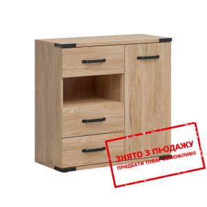 Комод Lara KOM1D3S BRW 1-дверний з 3 шухлядами Ясе...