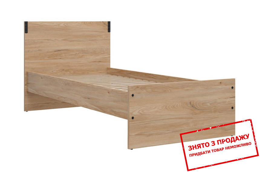 Ліжко (каркас) Lara LOZ/90 BRW односпальне Ясен білоруський