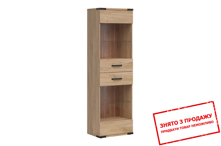 Вітрина Lara REG2W/60 BRW 2-дверна Ясен білоруський