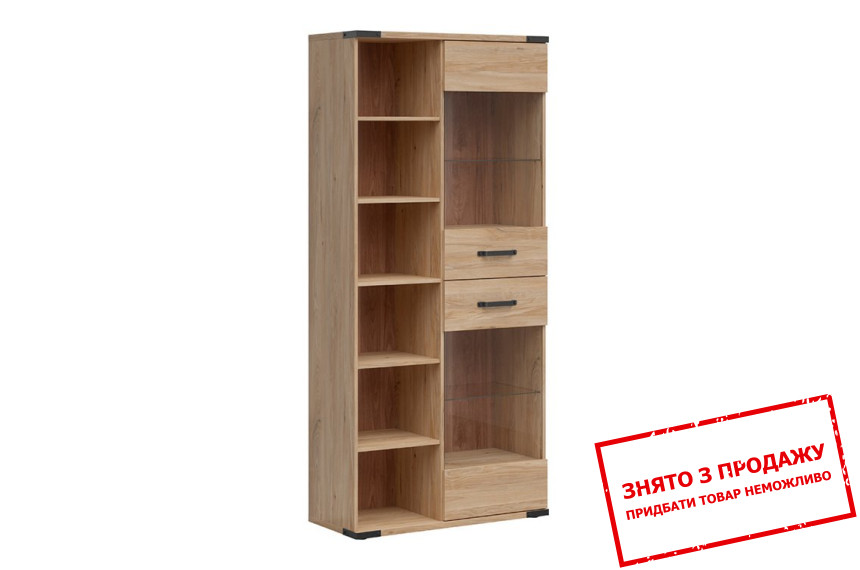 Вітрина Lara REG2W/90 BRW 2-дверна Ясен білоруський