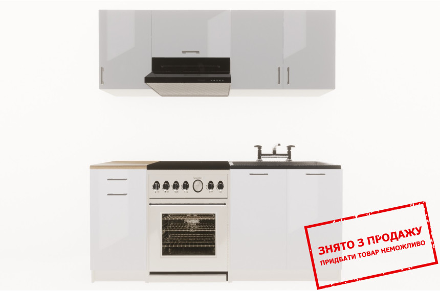 Кухня Layman EcoModel 180 Сірий блиск/Білий блиск