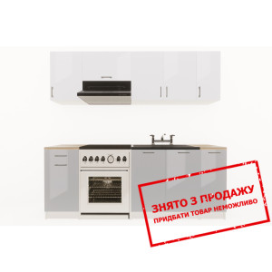 Кухня Layman EcoModel 210 Білий блиск/Сірий блиск...
