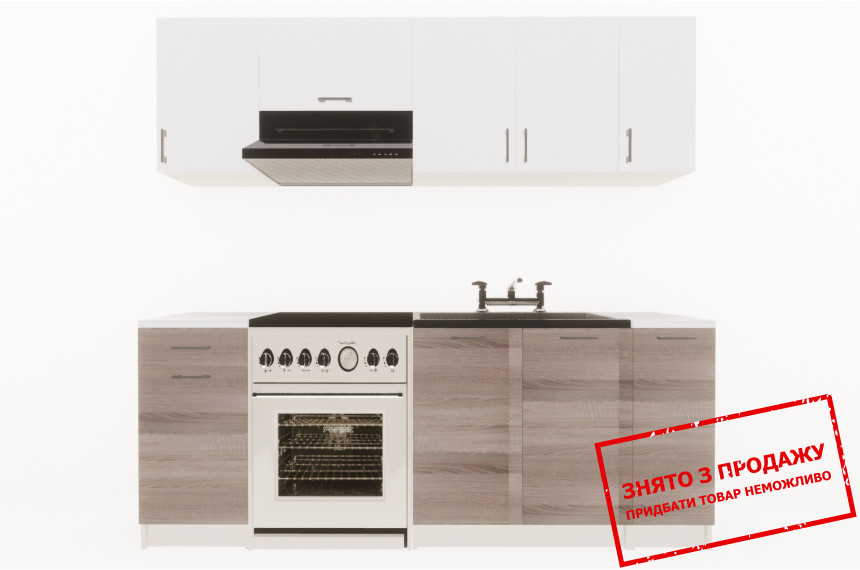 Кухня Layman EcoModel 210 Білий мат/Дуб нельсон