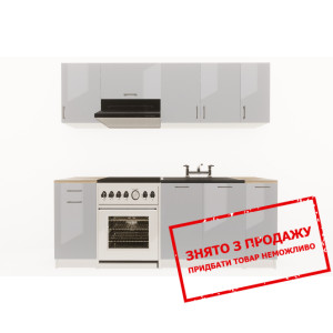 Кухня Layman EcoModel 210 Сірий блиск/Сірий блиск...