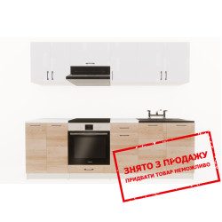 Кухня Layman EcoModel білий блиск/дуб артизан