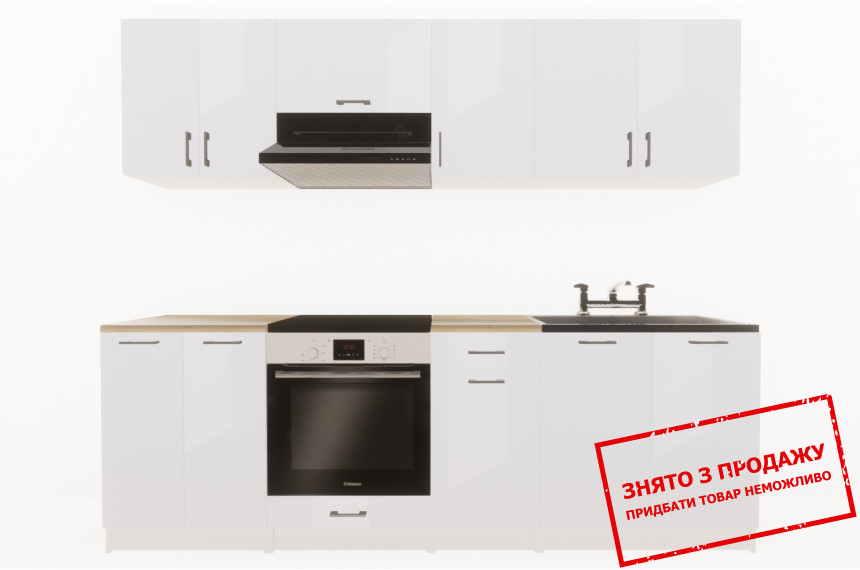 Кухня Layman EcoModel 240 Білий блиск/Білий блиск