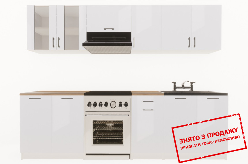 Кухня Layman EcoModel 260 Білий блиск/Білий блиск