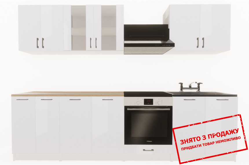 Кухня Layman EcoModel 280 Білий блиск/Білий блиск