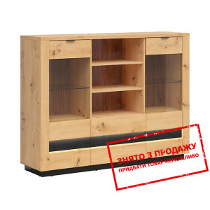 Вітрина Ostia KOM2W2S BRW 2-дверний з 2 шухлядами ...