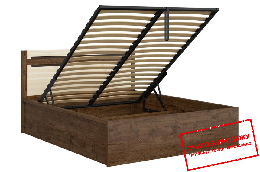 Ліжко (з підйомним механізмом) LOZ/140/B Ruso BRW Дуб апріл/перламутр глянець