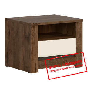 Тумба приліжкова Ruso KOM1S BRW з 1 шухлядою Дуб а...