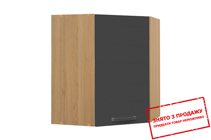 Шафа навісна кутова Semi Line GNWU-60/72 чорний вулканічний BRW