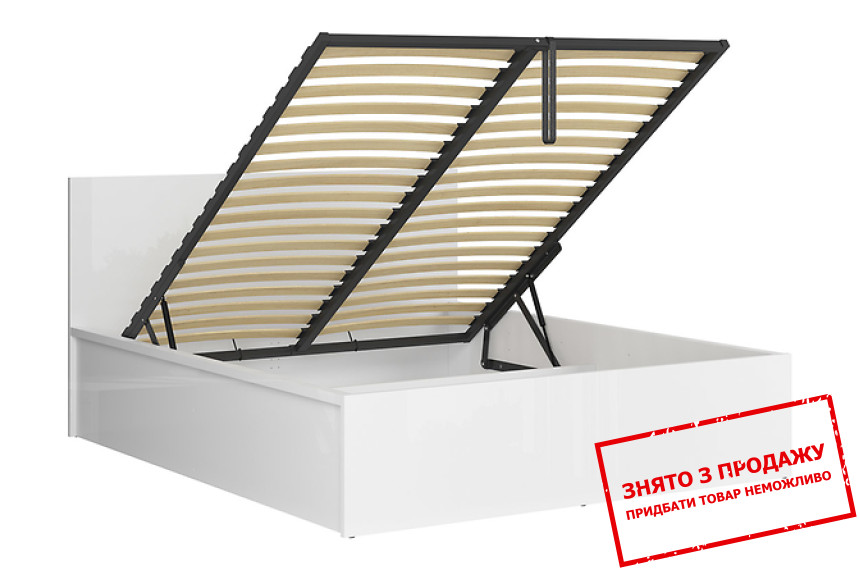 Ліжко (з підйомним механізмом) Tetrix LOZ/160/B BRW двоспальне Білий глянець