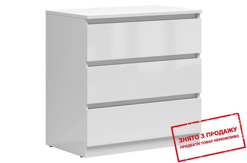 Комод Tetrix KOM3S BRW з 3 шухлядами Білий