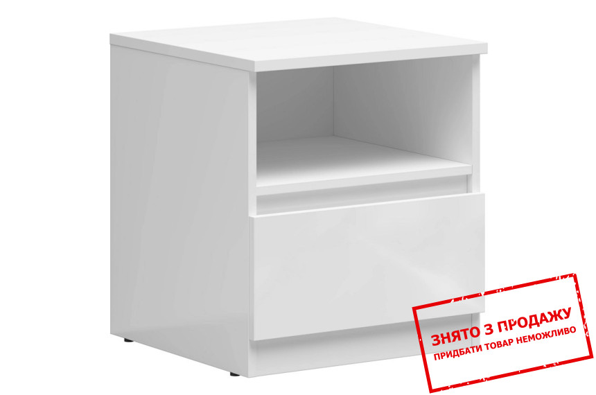 Тумба приліжкова Tetrix KOM1S BRW з 1 шухлядою Білий