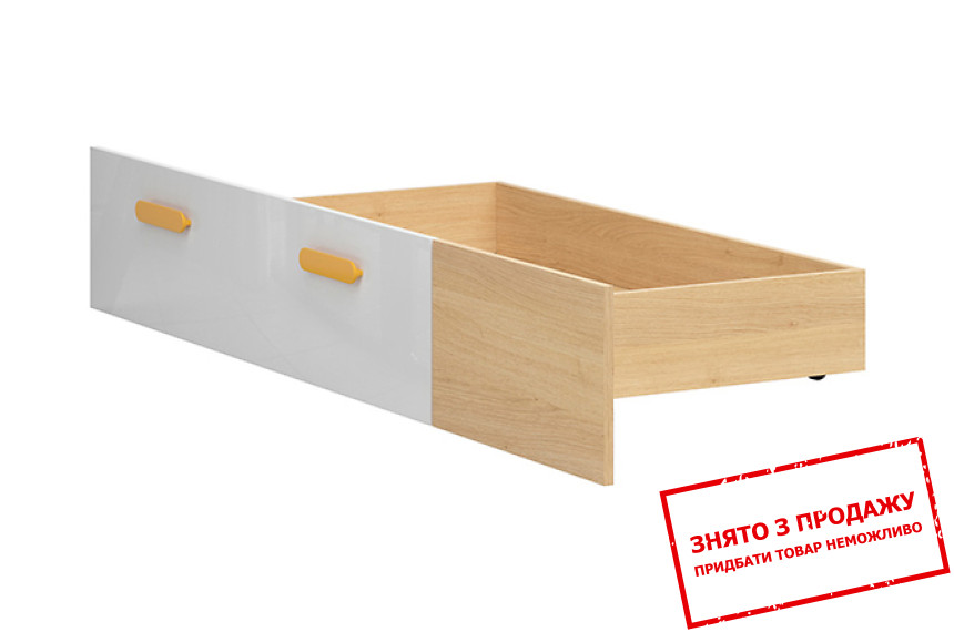 Скринька до ліжка 90 Wesker SZU BRW Дуб натуральний/білий глянець