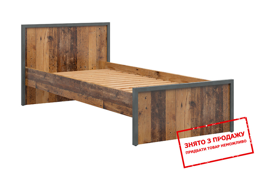 Ліжко (каркас) Weston LOZ/90 BRW односпальне Сосна зістарена