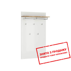 Вішалка Alameda WIE BRW настінна Білий глянець/дуб...